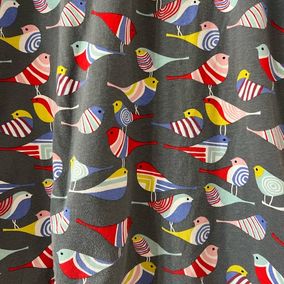 EUC Tea Collection Birds dress sz 10 long sleeve flutter sleeve knee length - Picture 7 of 8